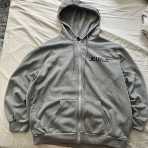 SHEIN Soft Gray Fleece Jacket